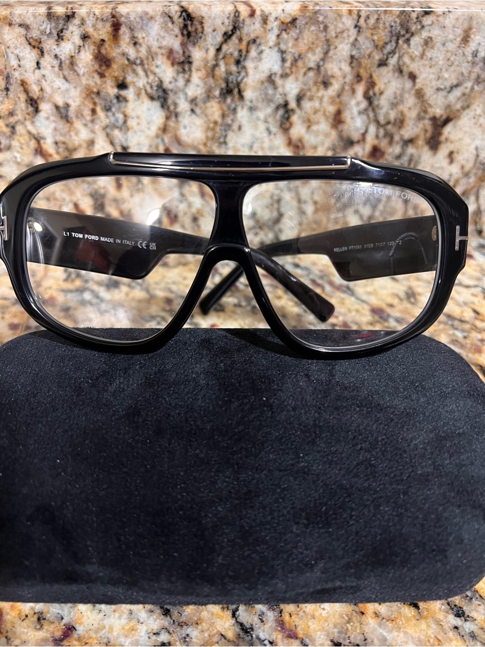 Tom Ford Black and Silver Aviator-Style Sunglasses - Picture 2 of 7